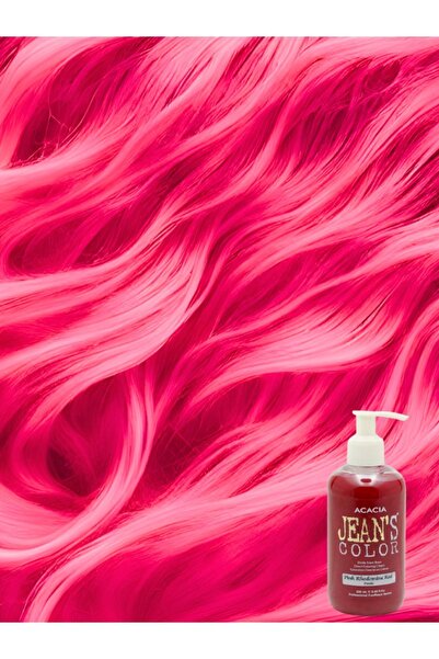 jeans color Amonyaksız Pembe Renkli Saç Boyası 250 ml Kokusuz Su Bazlı Pink Rhodomine Red Hair Dye