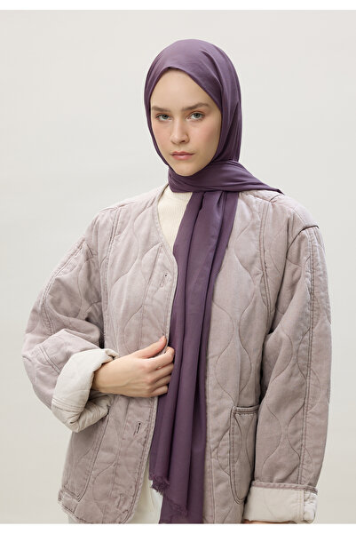 Freshscarfs İnce Pamuk Vual Şal Orkide