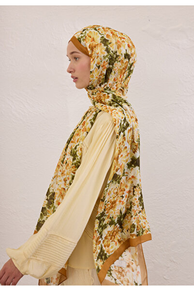 Freshscarfs Cherry Blossom Desen Rami Şal Gün Işığı