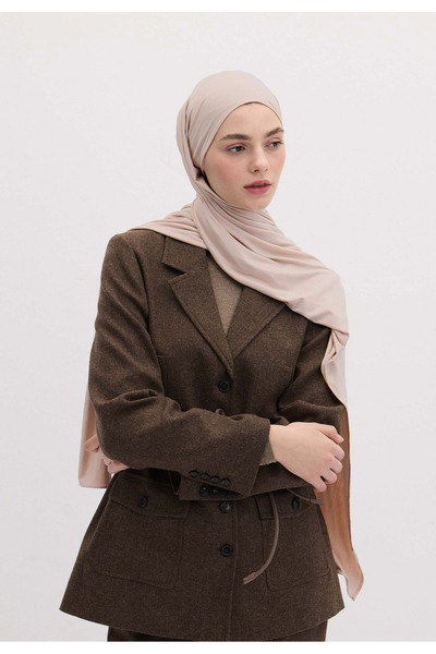 Freshscarfs Bambu Penye Şal Pudra
