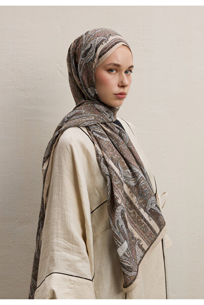 Freshscarfs Paısley Elegance Desen Şal Nude