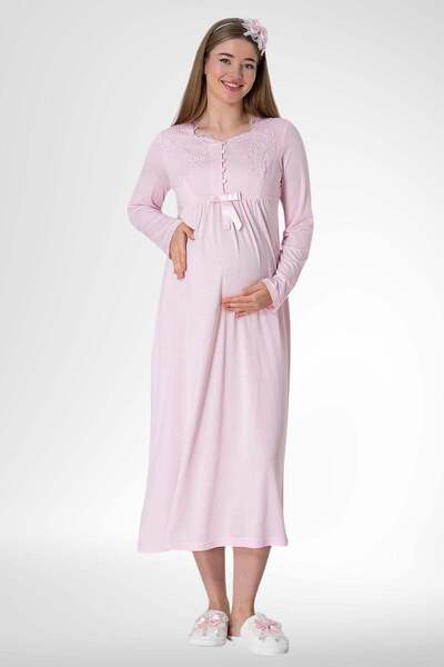 Mecit Pijama Mecit 5415 Ροζ νυχτικό εγκυμοσύνης