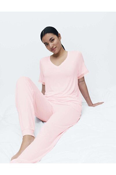 Marks & Spencer Dantel Detaylı Pijama Takımı