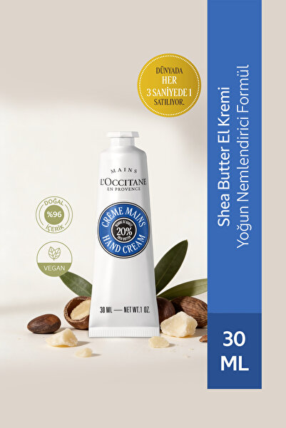 L'Occitane Shea El Kremi, %20 Shea Yağı İçeren Besleyici ve Nemlendirici, 30 ml