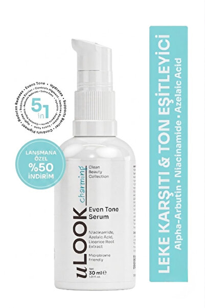 uLOOK Cilt Tonu Eşitleyici Serum 30 ml – Niasinamid - Azelaik Asit, Leke Karş...