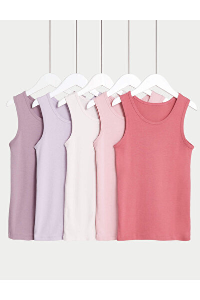 Marks & Spencer 5'li Saf Pamuklu Atlet Seti ( 2-14 Yaş)