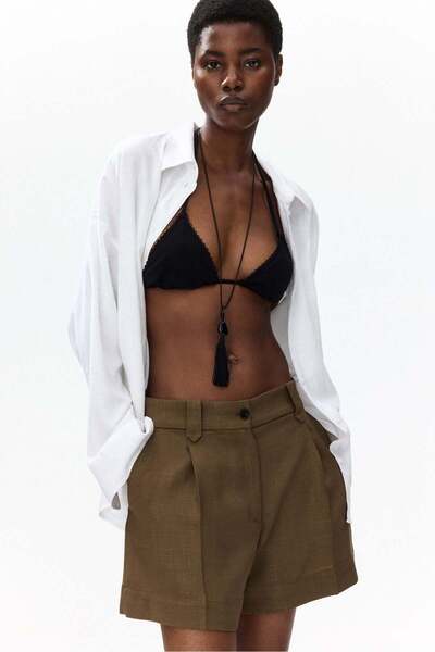 H&M Pleat-front shorts