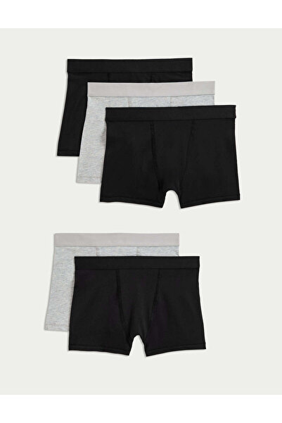 Marks & Spencer 5’li Pamuk‑Streç Trunk Seti (5‑16 Yaş)