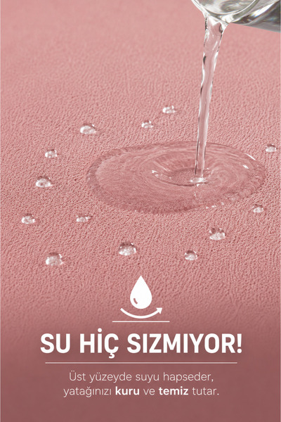 Formeya Classic Pudra Mikro Fitted Full Kenar Su Sıvı Geçirmez Yatak Koruyucu Alez|Bebek Tek Çift Battal Boy