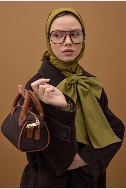 HEQA Soft Kraş Eşarp Yağ Yeşili