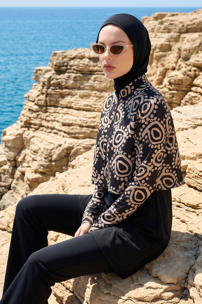 InStyle 6199A Μαύρο Μαγιό Καλυμμένο