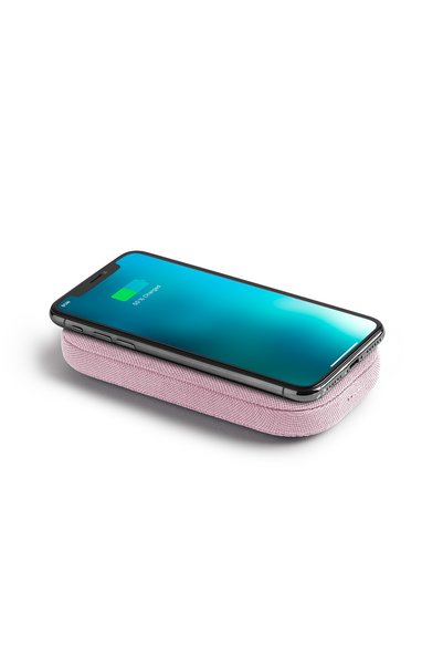 Lexon Încărcător wireless Powersound și difuzor Bluetooth, încărcare exclusiv wireless roz