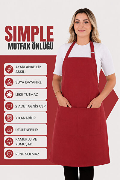 sevilya Simple ayar askılı mutfak önlüğü
