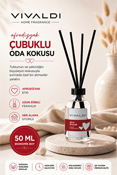 Vivaldi Home Çekici Hürrem Afro Çubuklu Oda Kokusu 50 ml – Kalıcı ve Yoğun Koku
