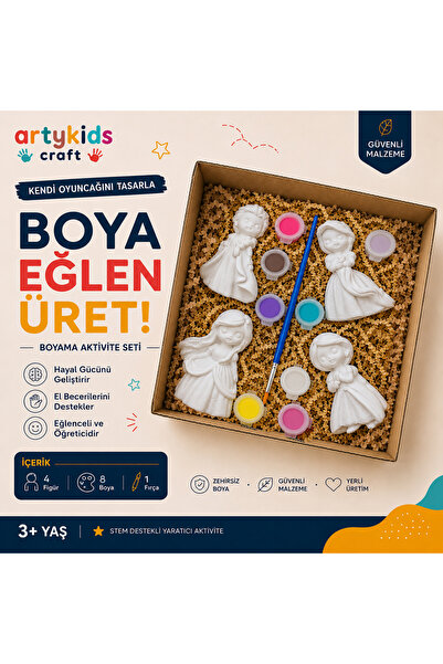 ArtyKids Craft Taş Tozu Boyama Kiti // Prensesler // Aile - Çocuk Aktivitesi