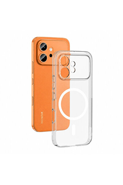 UnDePlus Honor 600 5G Kılıf M-Safe Şarj Özellikli Ultra İnce Sert PC Uyumlu A...