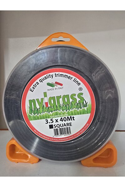 NYLGRASS Siyah 4 Köşe Tırpan Misinası 3.3mm 44 Metre (Yüksek Kaliteli)