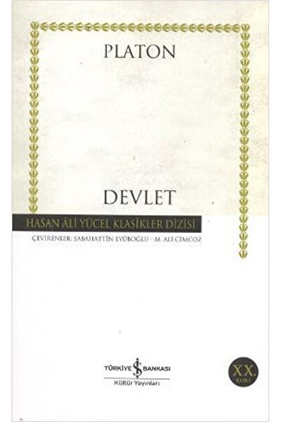 TÜRKİYE İŞ BANKASI KÜLTÜR YAYINLARI Devlet (K.Kapak) PLATON