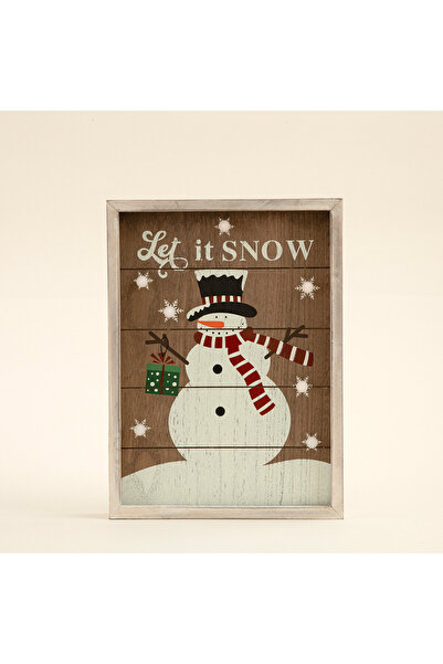 Chakra Snowman Ledli Yılbaşı Panosu Natural