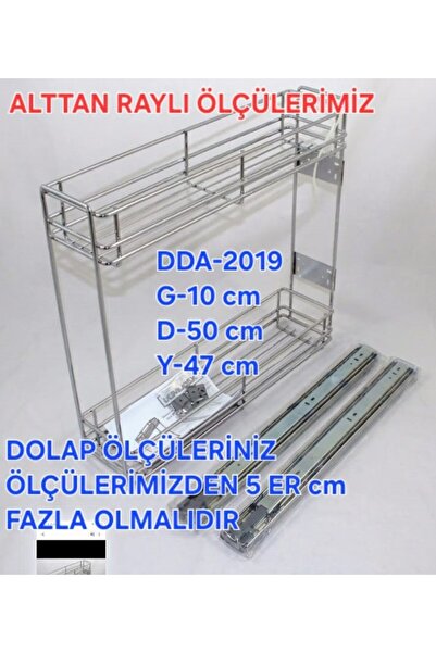 Azra Mutfak Teleskopik Alttan Raylı, Şişelik-Deterjanlık, Metal Kiler Sistemi...