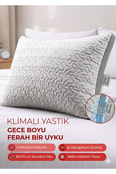 balliev CottonCool Klimalı Yastık 50x70 cm - Terletmeyen Ortopedik Uyku Yastı...