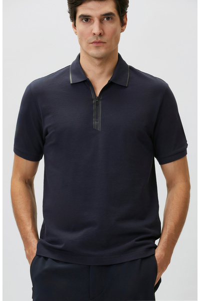 Network N-Tech Lacivert Fermuarlı T-shirt