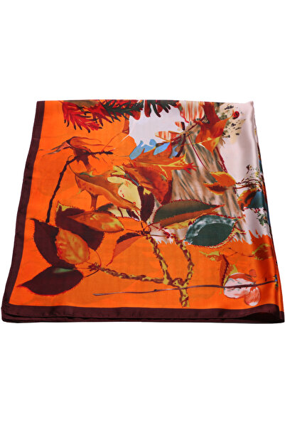 Joolar Esarfa dama, de plaja sau promenada, 90 x 90, imprimeu tomnatic, SK09R...