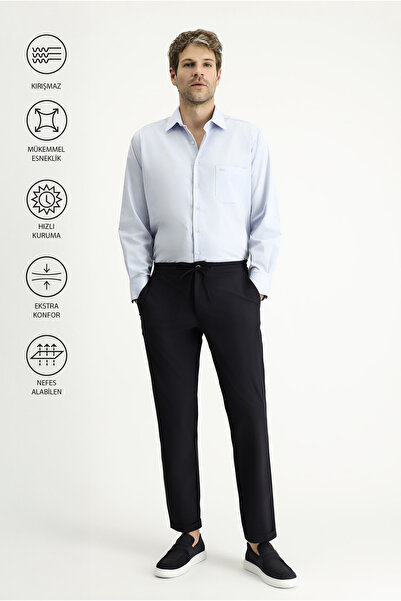 Kiğılı Pantaloni 7 Drop Super Slim Fit, cu croială extra-îngustă, talie elast...