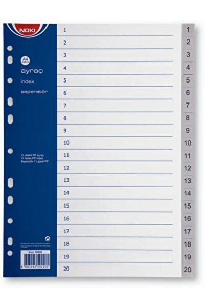 Noki Divizoare index din plastic 1-20