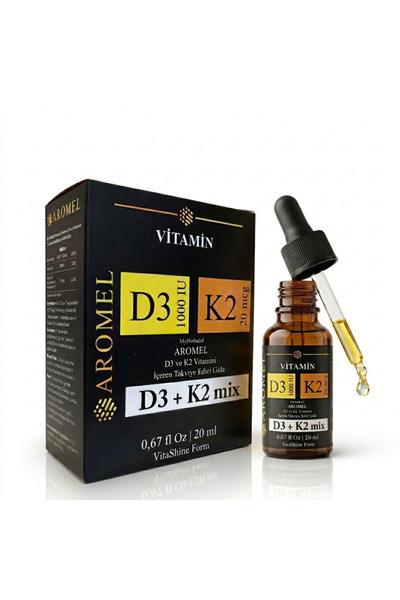 Aromel فيتامين د3 ك2 |   غطاء تجفيف |   D3 1000 وحدة دولية 200 ميكروجرام K2 م...