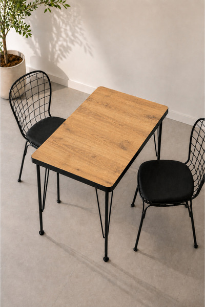VALU HOME 60x90cm Metal Ayaklı Yemek Masası Çalışma Masası Balkon Mutfak Ofis...