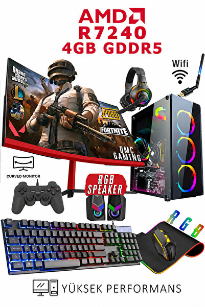 Dmc N87x (PUBG,GTA 5) I7-2600,16GB,500GB HDD,256GB SSD,4GB R7240 Gddr5,24''oy...