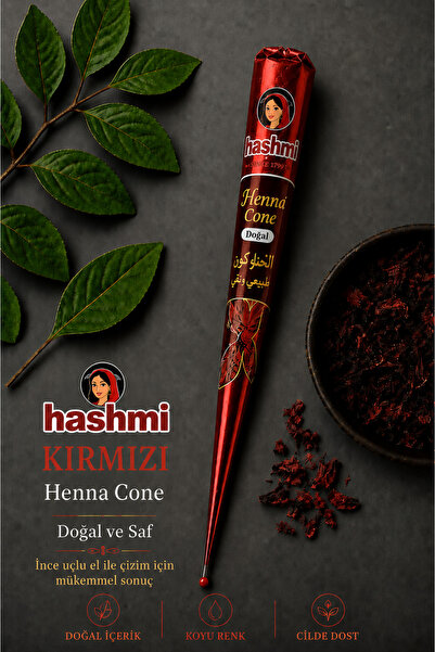 hennadibace Kırmızı Hint Kınası - Red Henna Cone Tattoo Henna Stencil - Geçic...