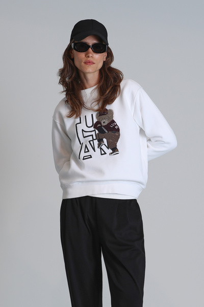 Lufian Hanorac tricotat pentru damă Pıtcher Off White