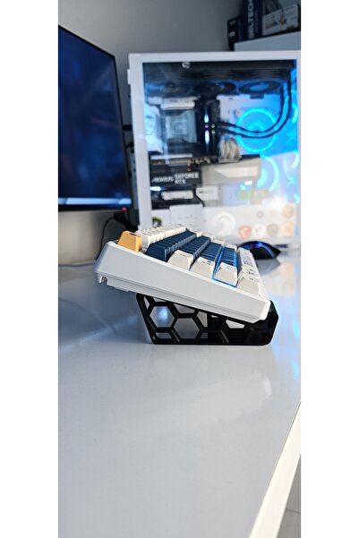 3D Masaüstü Klavye Standı & Yükseltici Aparat - Dayanıklı Tasarım (113x40x45mm)