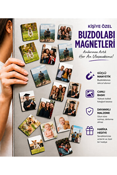 Personalized Photo Set – Fridge Magnet 12 pieces