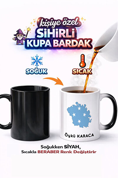 Kirbi Reklam كوب سحري من البورسلين مطبوع عليه علم ميكرونيزيا هدية