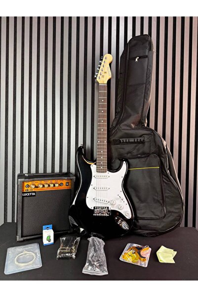 müzikhane Elektro Gitar Seti (Gitar-Amfi-Askı-Kapo-Tuner-Kılıf-Kablo-Pena-Yed...