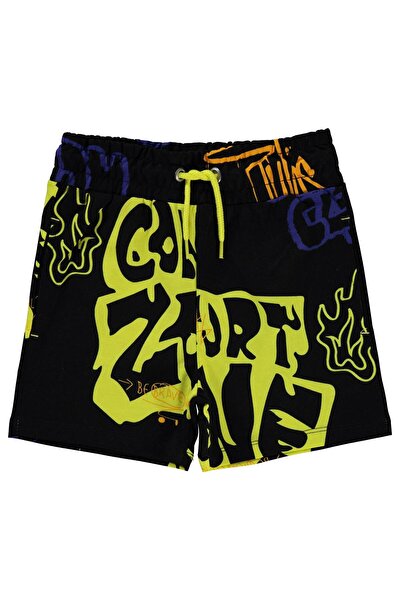 Civil Boys Graffiti Empirme 6-9 Yaş Şort - Siyah