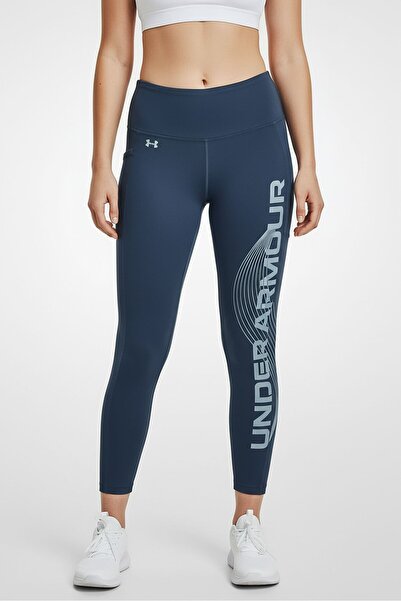 Under Armour بنطال رياضي ضيق للنساء، مقاس 7/8، رمادي غامق