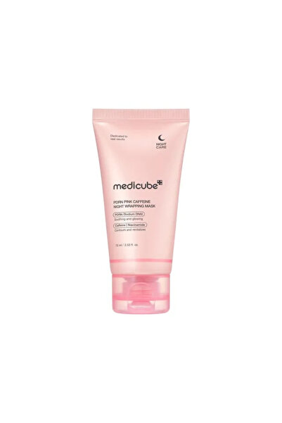 Medicube PDRN PINK CAFFEINE NIGHT WRAPPING MASK 75ml (Kafeinli Gece Maskesi)