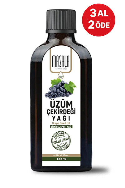 Masala زيت بذور العنب 100 مل - زيت بذور العنب النقي المعصور على البارد في زجا...