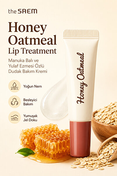 THE SAEM Honey Oatmeal Lip Treatment - Manuka Balı Ve Yulaf Ezmesi Özü Içeren...