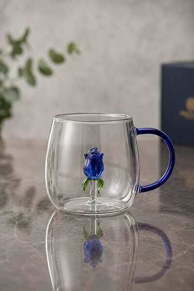 İnterlife Colorful Tulip Borosilicate Mug Heat Resistant Special Design Gift