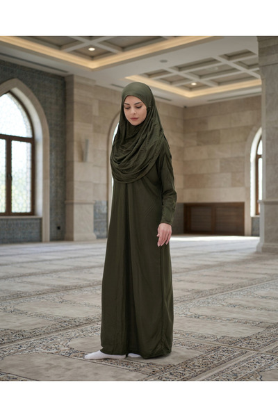 Setiora One-Piece Prayer Dress with Khaki Bag