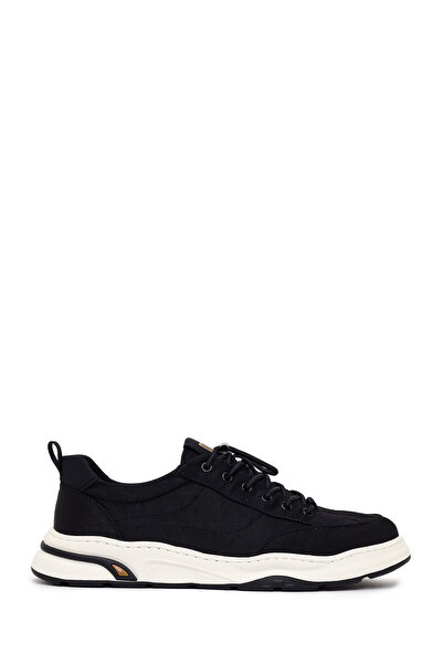 Derimod Zero Erkek Siyah Bağcıklı Kumaş Sneaker 26SFD69286F