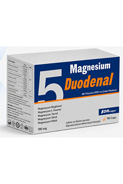 Pharma Fedas Magnesium Duodenal 5, 190 mg Elementel Magnezyum, B6 (P5P) ve Çi...
