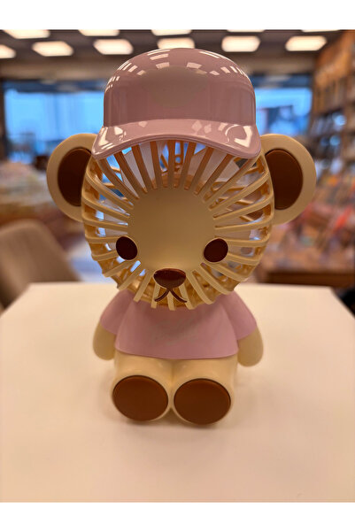 Mango Home Pembe- Sevimli Ayıcık Mini Soğutucu El Fanı - USB Şarjlı, Taşınabi...