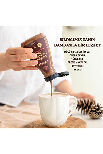 Naturiga Deniz Tuzlu & Çikolatalı Sıkılabilir Tahin 240gr