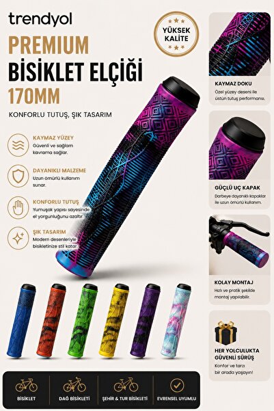 Impact Premium Bisiklet Elcik 170mm Kaymaz Konforlu Gidon Tutacağı